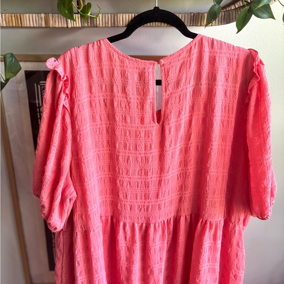 Rewind Dress Pink Ruffled 3/4 Sleeve - Picture 7 of 7